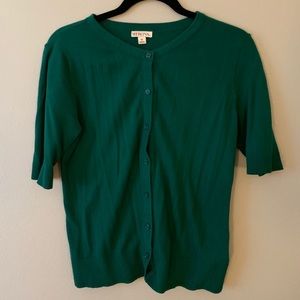 Short sleeve green cardigan - Medium